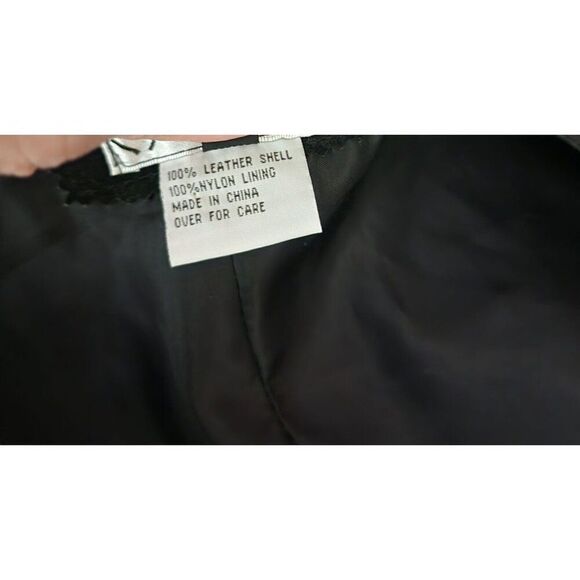 Vintage 90s Leather Suede Vest Mens Size L Black - Picture 8 of 8